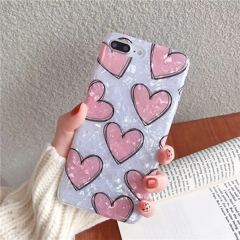 Чехол для телефона Gimfun Love Heart для Iphone Xs Max Xr, блестящий Блестящий ТПУ чехол для Iphone 11 Pro Max 7 8 6s Plus X, чехол - Цвет: 1