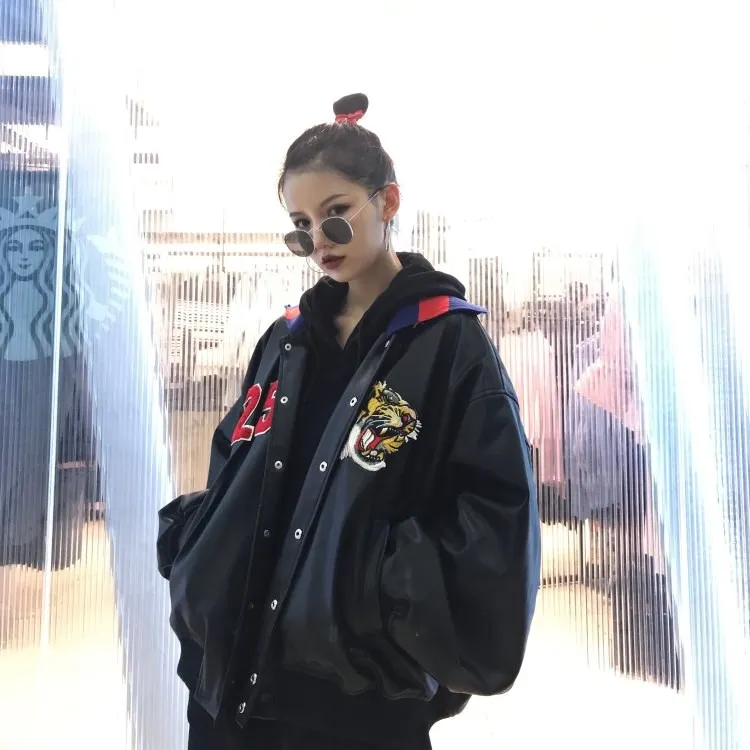Женские куртки с забавной мультяшной вышивкой Harajuku толстое пальто из