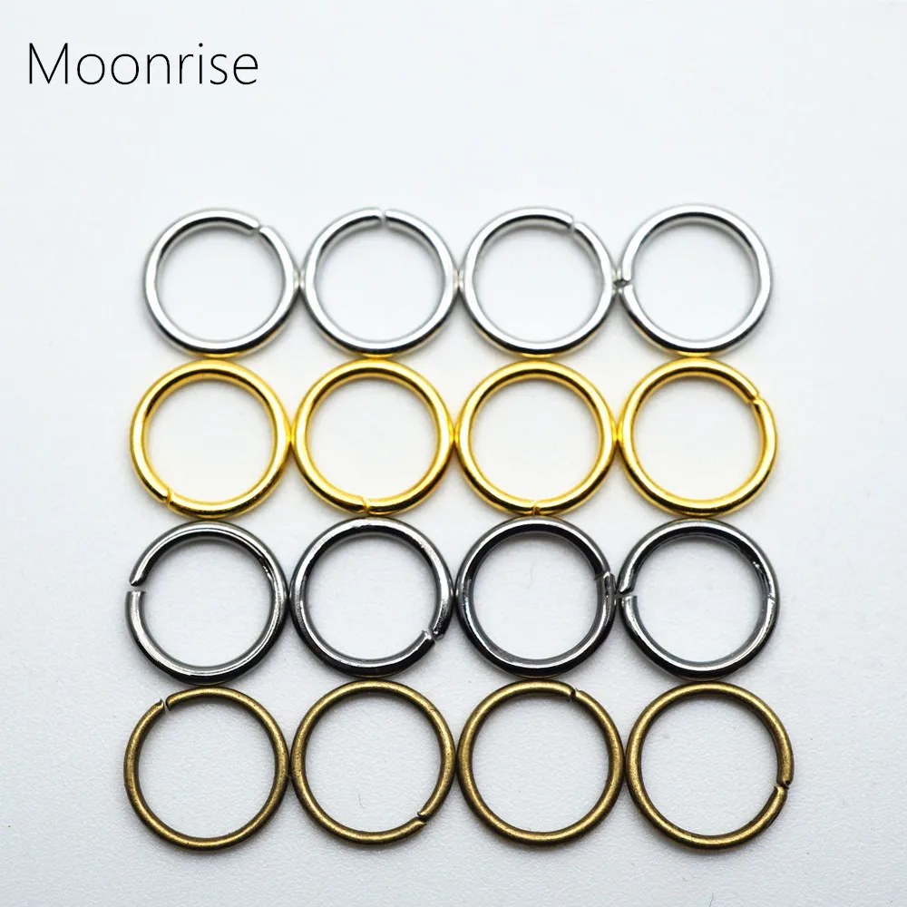 Anillos de salto abiertos para joyería, cadena con conectores, 4mm, 5mm, 6mm, 7mm, 8mm, 10mm, 12mm, 100-200 Uds.