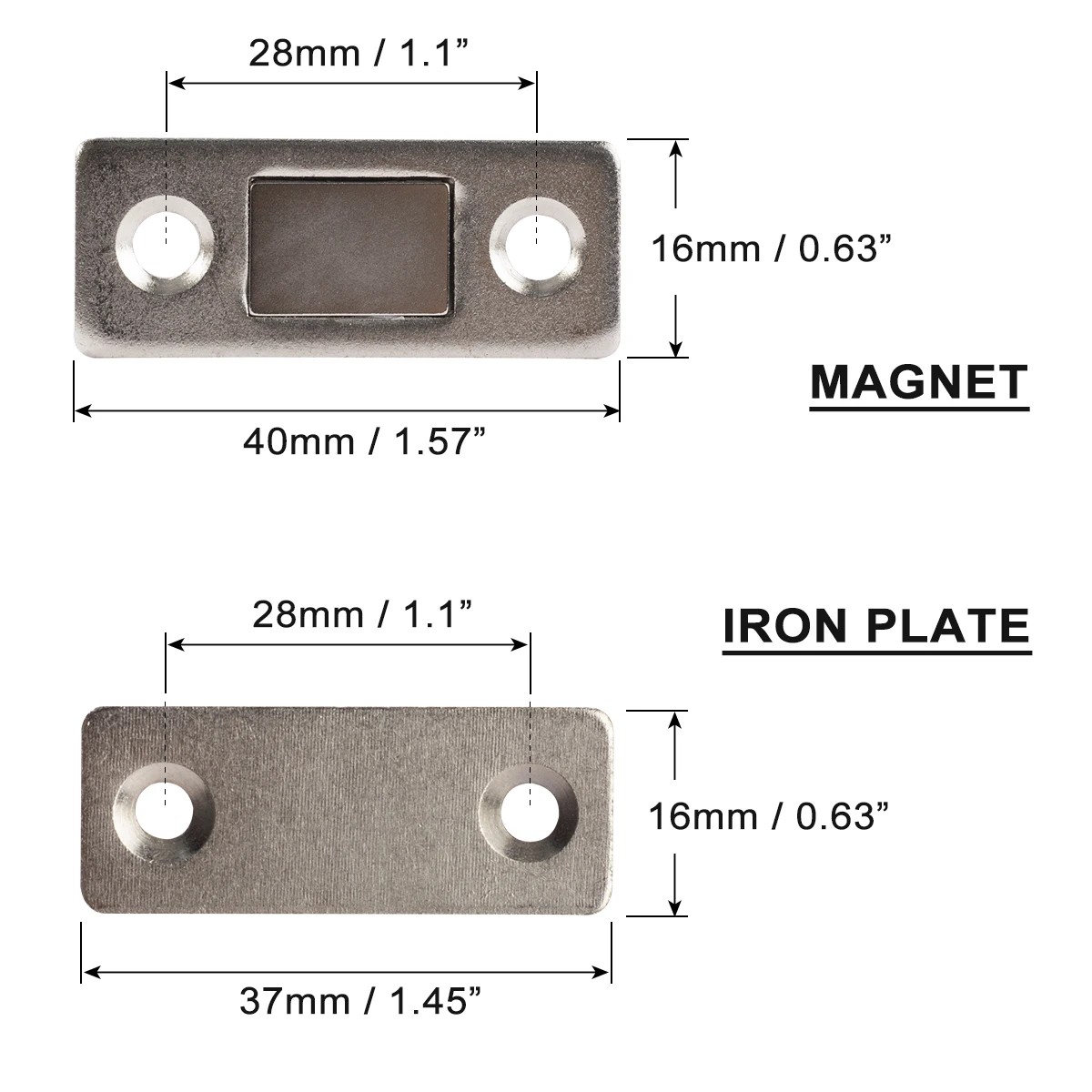 Door Latch Cabinet Latch Ultra Thin Magnet Door Catch Strong Magnets for Furniture Door Closure Super Powerful Cabinet Neodymium Magnetic Latch