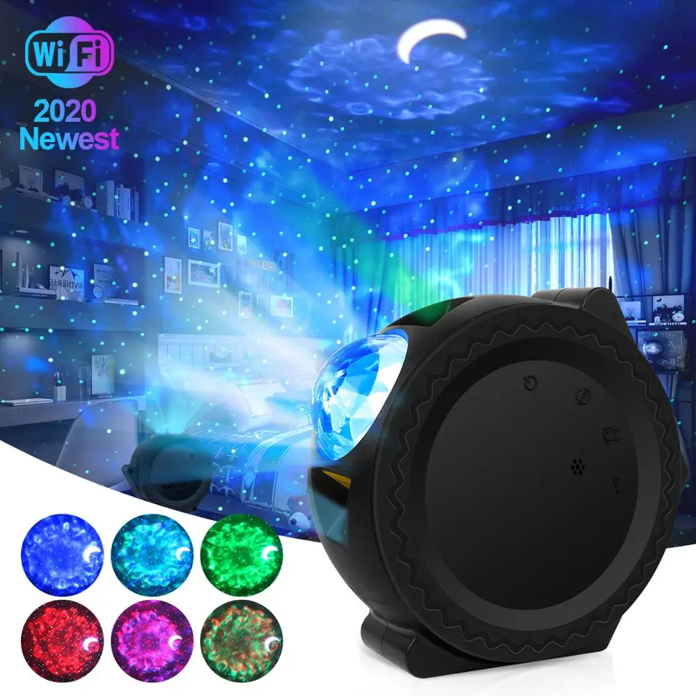 Touch&Voice Control Auto-Off Starry Sky Galaxy Projector for Game Room Party Home Theatre Night Light Ambiance Night Light Projector LED Nebula Cloud Light with Moon Star ALOVECO Star Projector