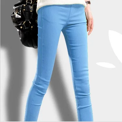 K340 Sky blue VIIANLES узкие брюки женские джинсовые леггинсы повседневные модные облегающие Джеггинсы тонкие высокие эластичные леггинсы с карманами женская одежда - Цвет: K340 Sky blue