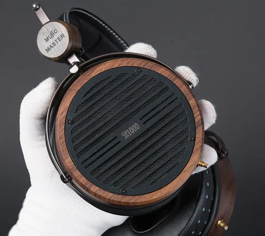 MUSIC MASTER 108MM E1000 Planar Magnetic 40 Ohms Bass Hand Made Hifi Audiophile Wooden Headset Headphone PK HD800 LCD4 HE1000