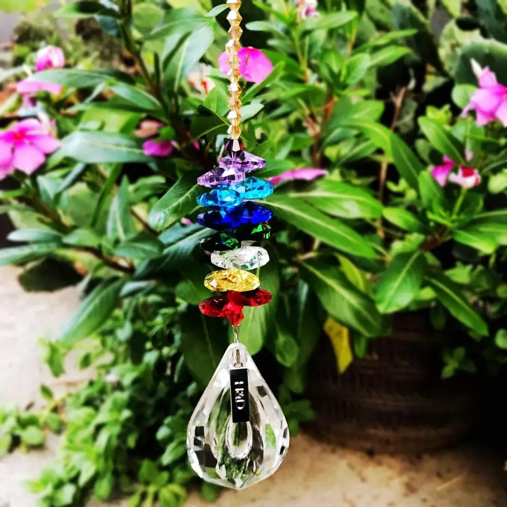 H & D Кристалл чакра Suncatcher Радуга, принимающих Кристалл витраж призмы-кристаллы Висячие кристаллы для окна