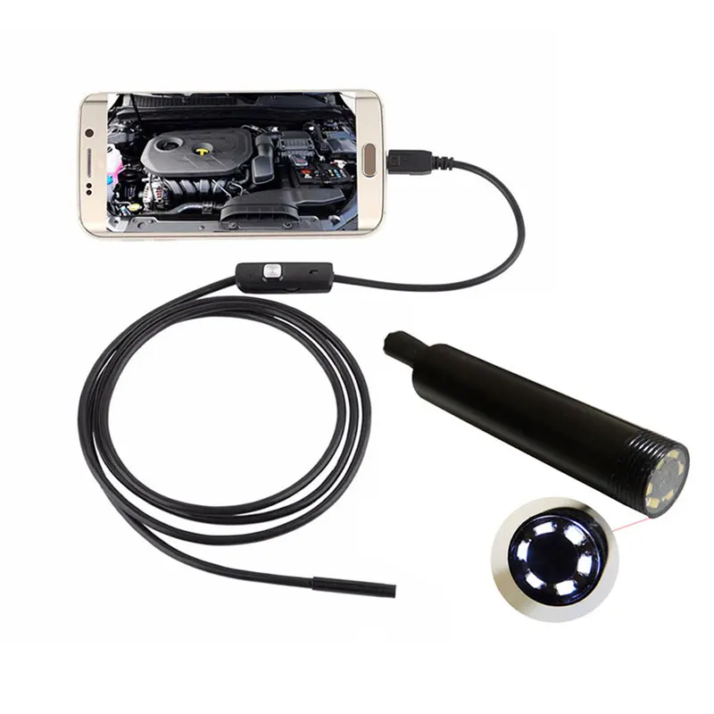5M Android/PC 7 мм 1,3 MP эндоскоп Водонепроницаемый Бороскоп Сантехнический трос видеокамера