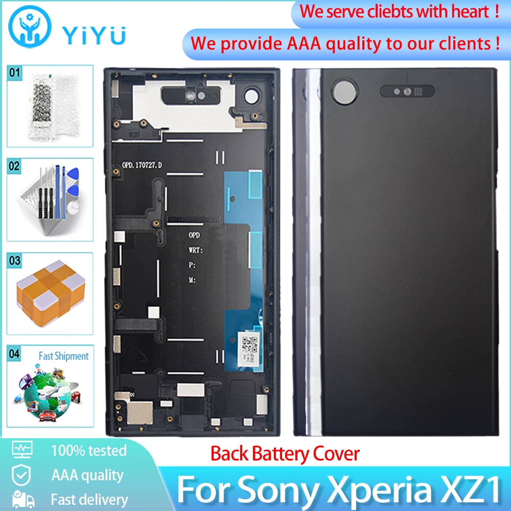Оригинальный металлический корпус для Sony Xperia XZ1 задняя крышка батарейного отсека