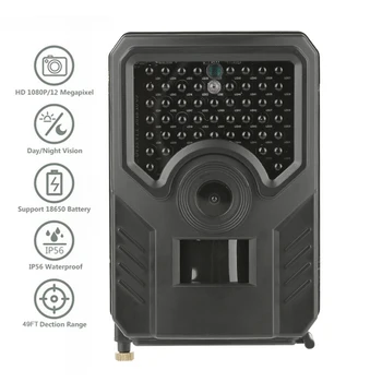 

12MP 1080P Trail Camera Hunting Game Camera Wildlife Scouting Camera with PIR Sensor 65ft Infrared Night Vision IP56 Waterproof