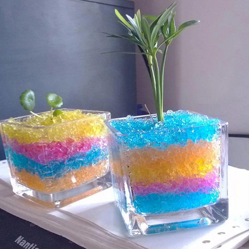 270g Colourful Water Crystal Mud Growing Balls Beads for Plants Flowers Vase Filler Home Party Potted Decoration