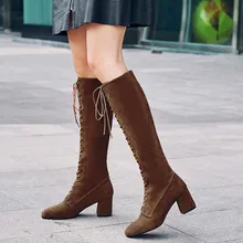 SAGACE Сапоги выше колена; сезон осень-зима; женские сапоги Martin на шнуровке и каблуке В рыцарском стиле; женские винтажные сапоги до бедра