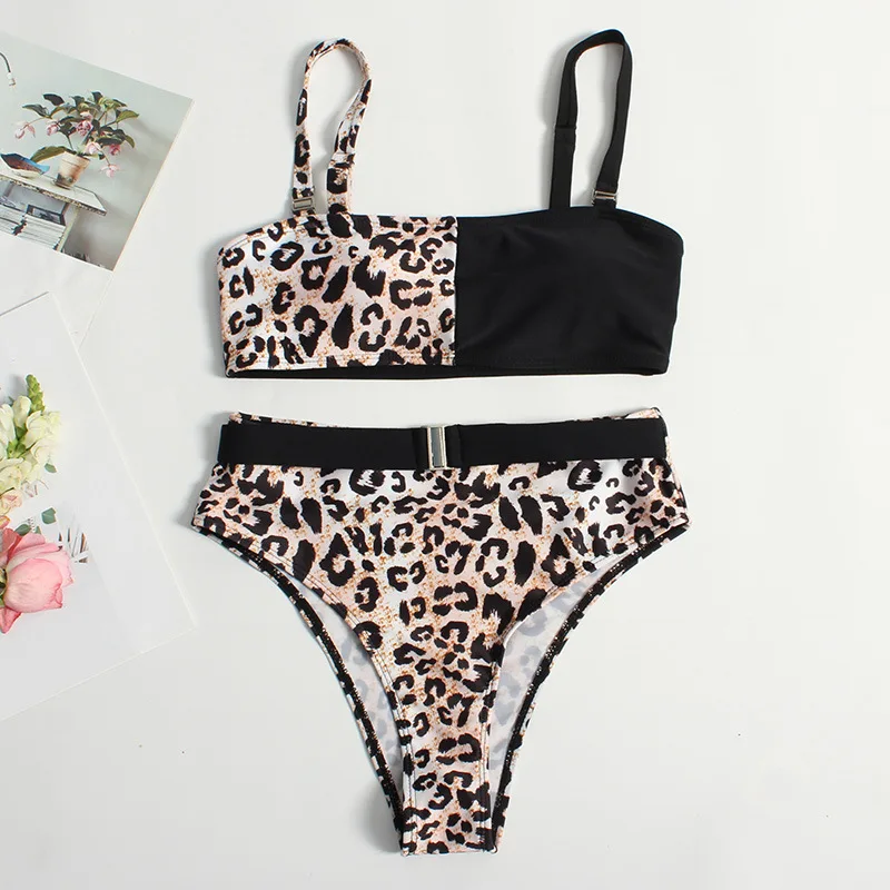 

Women Swimsuit Sexy Push Up Leopard Print Bikini Snake Print Split Women Swimsuit High Quality Female Swimming Wear for Bikinis