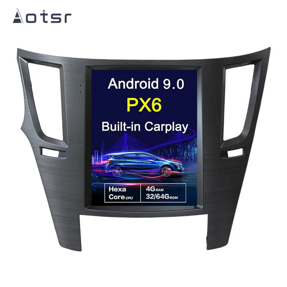 Android 9,0 Tesla стиль 10," вертикальный экран автомобиля gps навигация для Subaru Legacy 2009- головное устройство мультимедиа радио плеер