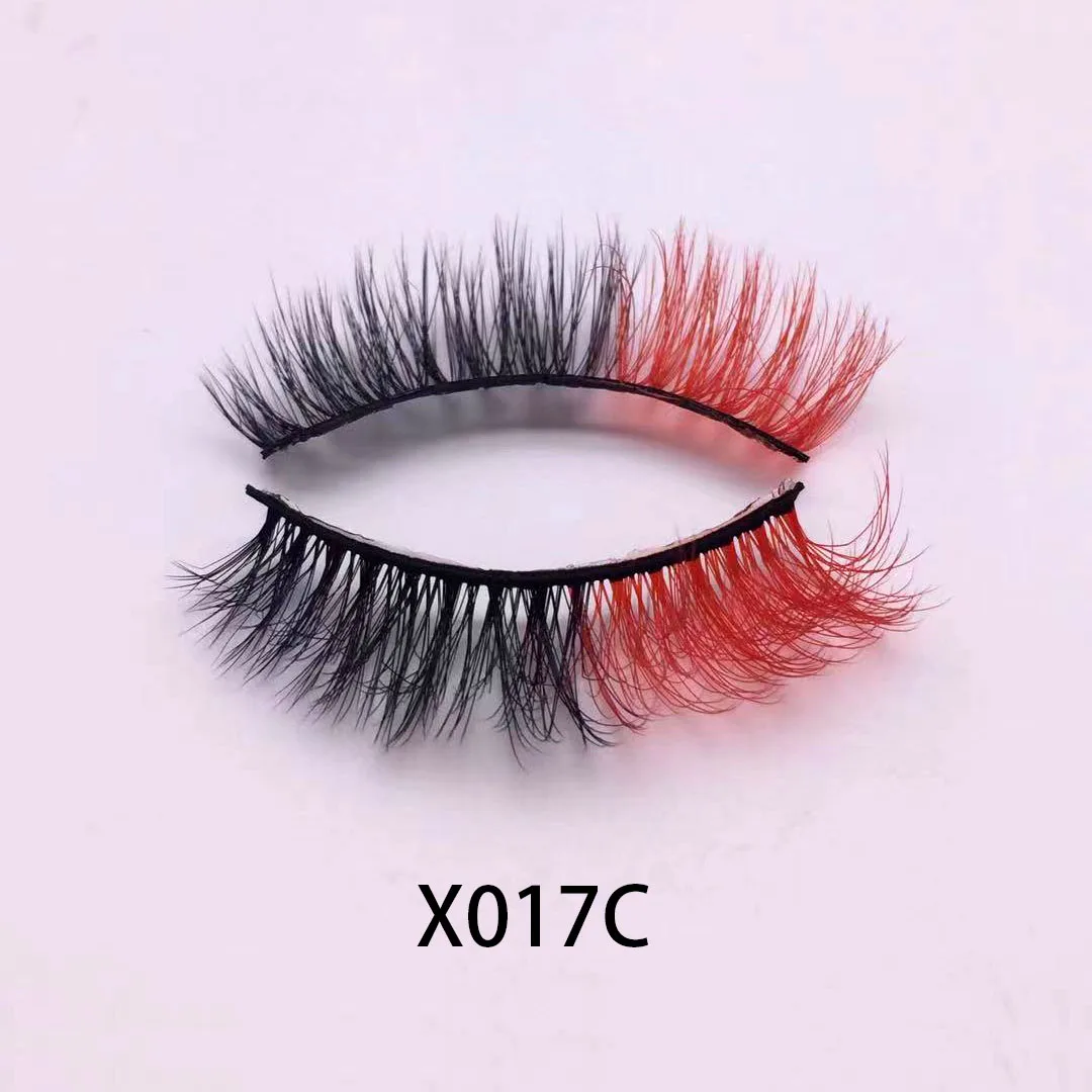 AMAOLASH 3d Color False Lashes Natural Long Colorful Eyelashes Dramatic Makeup Fake Lash Party Colored For Cosplay Halloween -Zentai shop online H87c5a67c2e5a4fcead52ac9dbc3de52aL.jpg