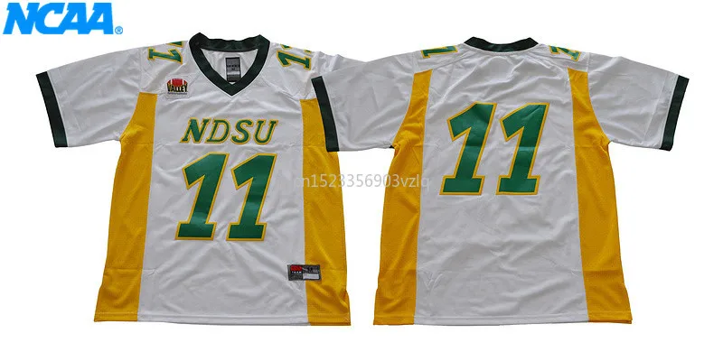 Новое поступление, высокое качество, футболка NDSU Bison Carson Wentz#11, спортивные майки, S-XXXL