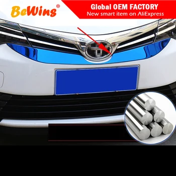 

Car styling For 18 Corolla 1.2T front bars refitted with stainless steel exterior decoration, front and rear bars bright strip