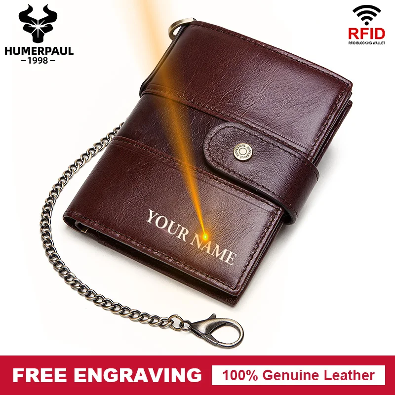 

Free Engraving Men's Wallet Leather Your Name Gift Coin Pocket Male Cudan Portomonee Small Coin Purse Fashion Male Money Pocket