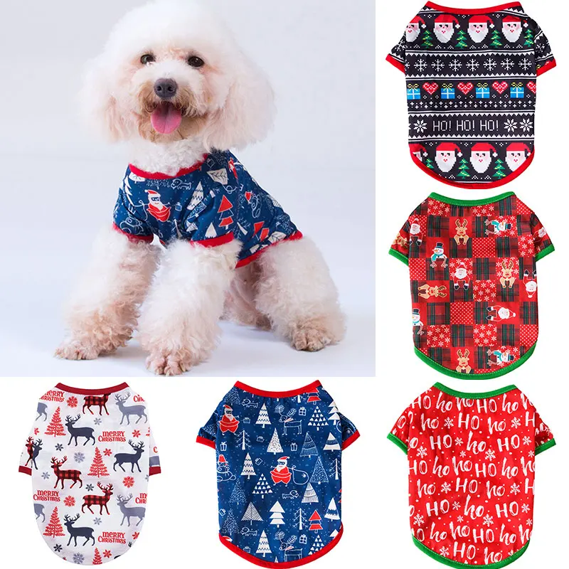 

Christmas Halloween Dog Clothes Cotton Vest Winter Pet Dog Clothing for Small Medium Dogs Coat Shirt New Year Pets Dogs Costume