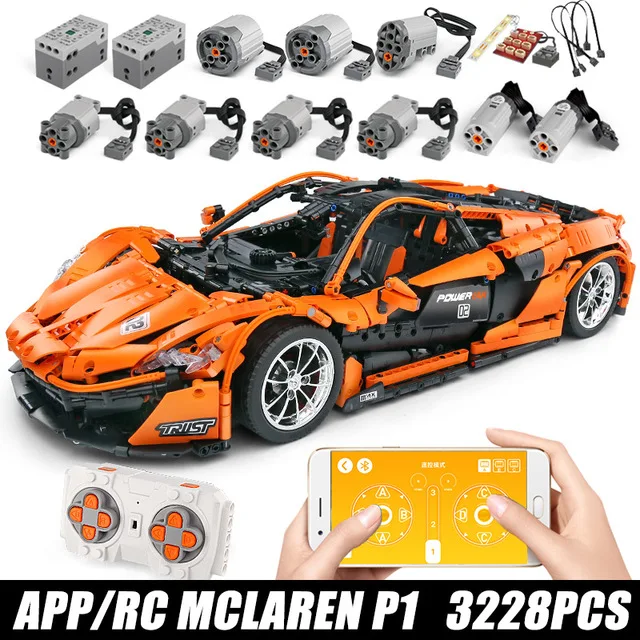 

Mould King 20087 Motorized Technic Car Compatible With MOC-16915 P1 Motor Function Car Building Blocks Bricks Kid Christmas Toys