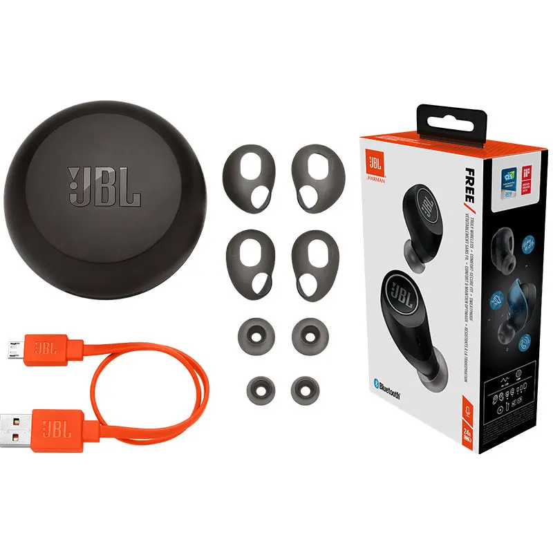 Original JBL Free X TWS Bluetooth Earbuds with IPX5 Stereo Wireless Earphones Noise Cancelling HD Microphone Sports Headset