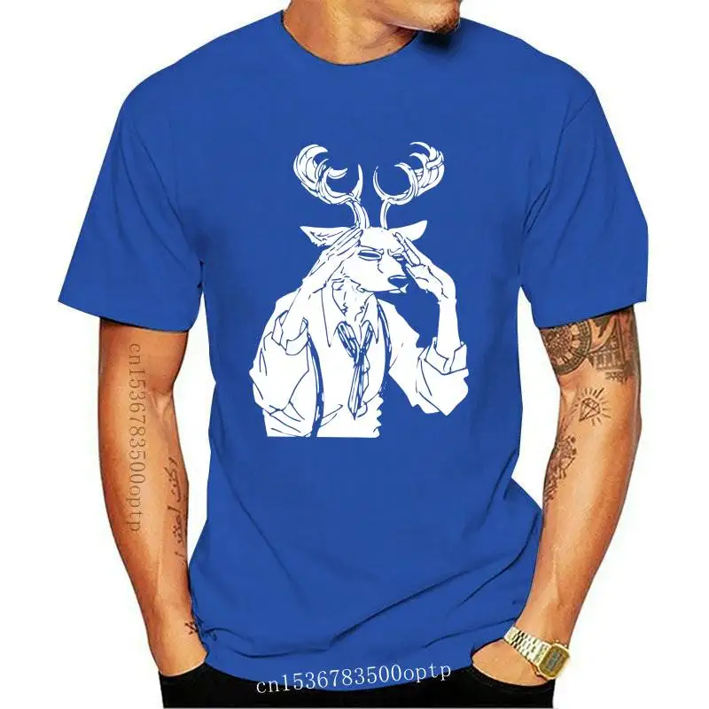 Новые футболки Beastars Louis с изображением животных красный олень пушистые Cherryton Beastar