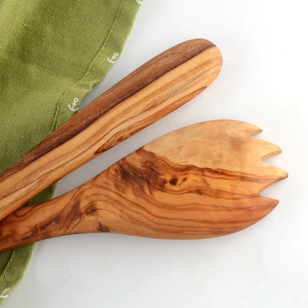 Набор посуды для кухни, кухонные ложки, инструменты для посуды с антипригарным покрытием, натуральное оливковое дерево, кухонные принадлежности# 600BD