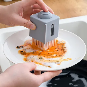 

TTLIFE Soap Dispensing Brush Kitchen Washing Pot Brush Scrubber for Dish Pot Pan Sink Cleaning Scourer Kitchen Accessories