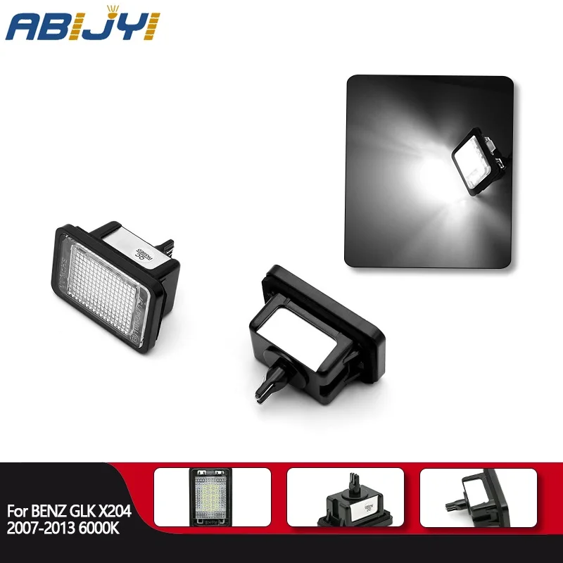 

2Pcs For MERCEDES BENZ GLK X204 LED License Plate Lights Bulb 12V 6000k White Error Free LED Number Plate Lamp