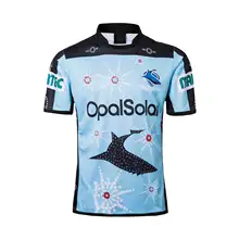 /19 Акулья памятная регби Реплика Джерси Вышивка Размер: S-3XL заказное имя и номер заказ 10 штук для 1 шт