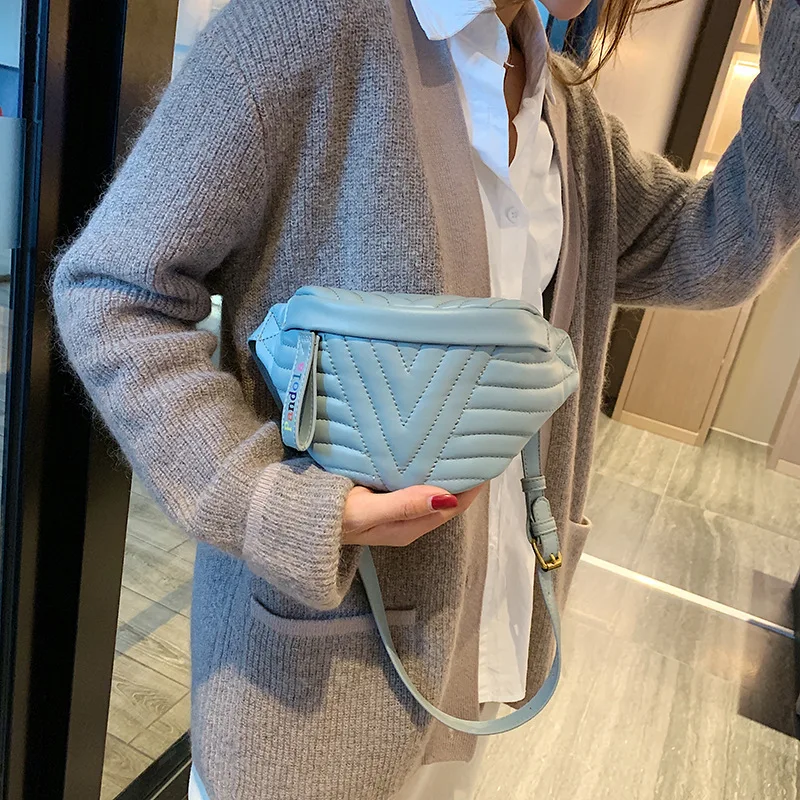 

2019 New Style Pu Car Suture Shell-Shaped Chest Bag Simple Shoulder Wallet