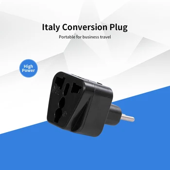 

Stable 3-pin Italy Conversion Plug Universal UK/US/EU/AU to Italy Milan Chile Vatican Italian Travel Power Adapter Converter