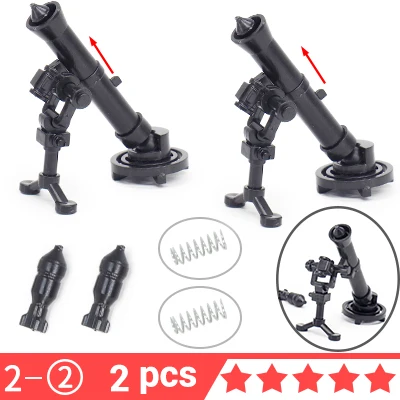 Military ww2 Figures Anti-tank Rocket Launcher Missile Gun Building Blocks Mini Weapons Army Soldier Equipment Moc Christmas Toy no box-W6-2