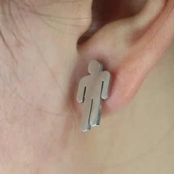 

2020 NEW singer Stud Earrings Stainless Steel Dangle drop Earring Elegant Metal Human simple Fans Gift for Women brinco bijoux
