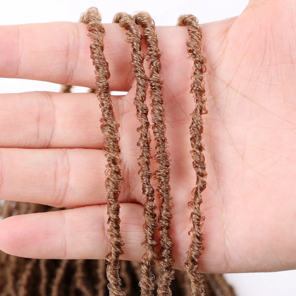 Faux Micro Locs Crochet Hair 16 Inch Sister Locks Hair Extensions Natural Curly DreadLocks Mini African Roots Black Brown Red Faux Micro Locs Crochet Hair 16 Inch Sister Locks Hair Extensions Natural Curly DreadLocks Mini African Roots Black Brown Red
