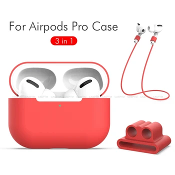 

3 in 1 Bluetooth Earphon Case For AirPods Pro Fashion Soft Silicione Case Anti Lost Rope For AirPods 3 Earphone Anti-Lost Sleeve