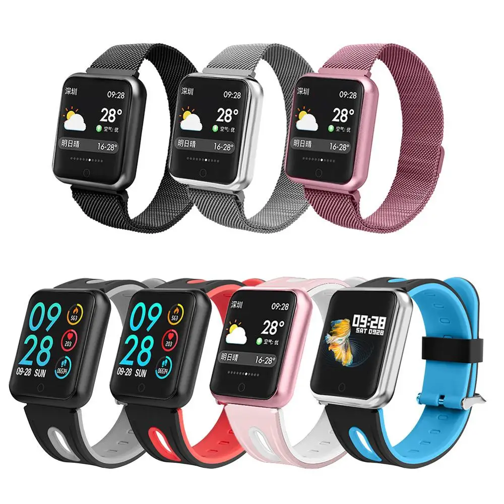P68 спортивные IP68 Смарт-часы фитнес-браслет трекера физической активности монитор сердечного ритма кровяное давление для ios Android, Apple iPhone 6 7