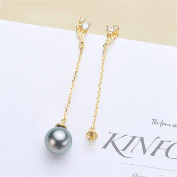 

NEW ARRIVAL 925 Sterling Silver Earrings Mountings Findings Settings Jewelry Parts Fittings Accessories for Pearls Beads Stones