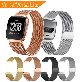 

Mijobs Metal Strap for Fitbit Versa Band Stainless Steel Magnetic Milanese Wristband for Fitbit Versa Replacement Accessories