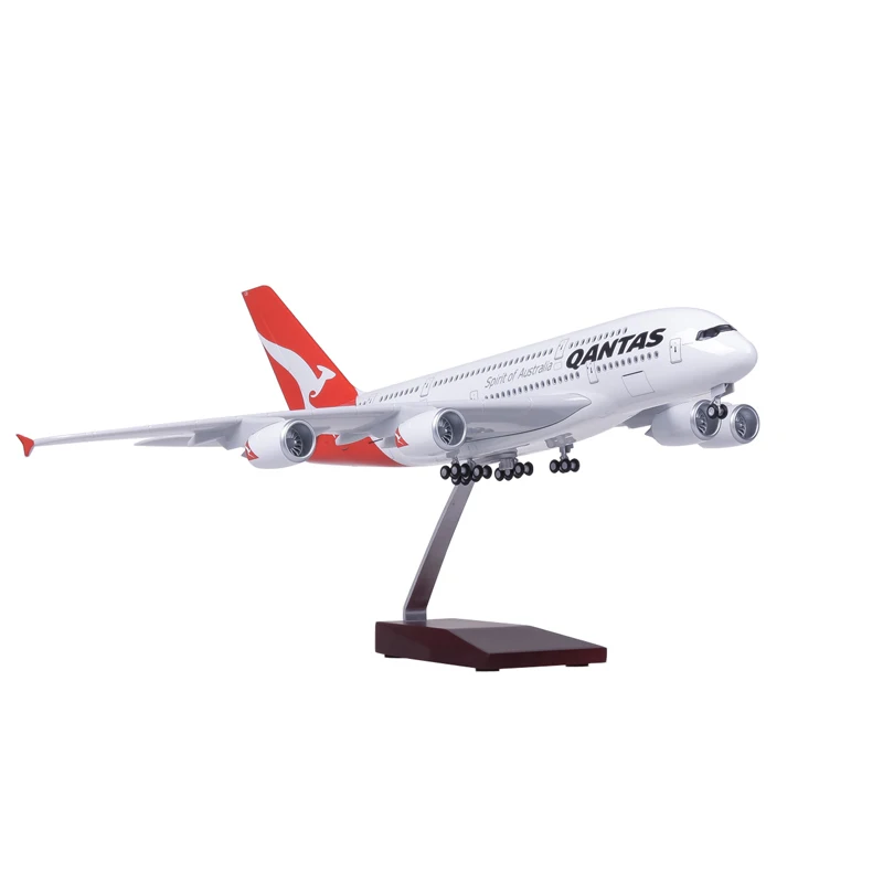 

1:160 Airline Diecast Spirit of Australia QANTAS A380 Airplane Model With Light and Wheel Collection 380 Models Toys