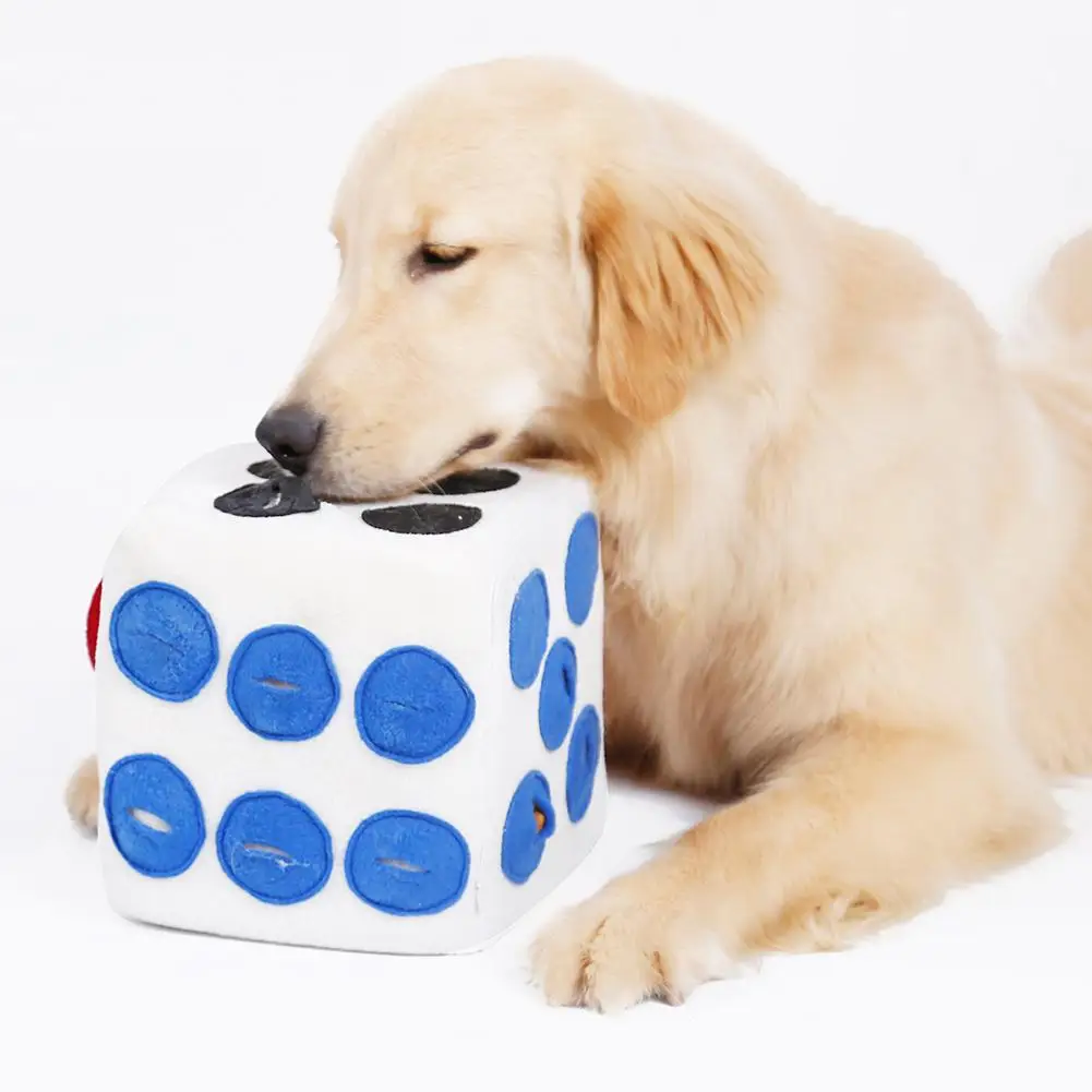 

Snuffing Sniffing Dog Toy Dice Design Snack Food Feeding Training Educational Hidden Food Pet Supplies