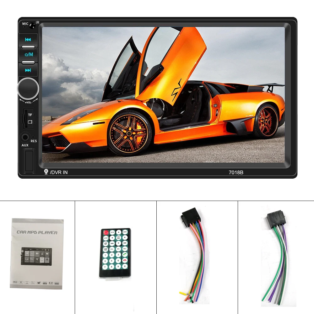 Hikity 2 Din Car Radio Tape Recorder 7" Multimedia MP5 Player FM Audio Stereo For Hyundai Nissian Toyota Autoradio With Camera