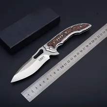CRKT 048854 складной нож 7cr15mov Лезвие из стали+ цветная деревянная ручка Открытый походный охотничий нож тактические ножи для выживания EDC инструменты