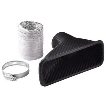

Car Cold Air Intake System Kit Air Filter Auto Front Bumper Turbo Air Intake Pipe Turbine Inlet Pipe Air Funnel Kit