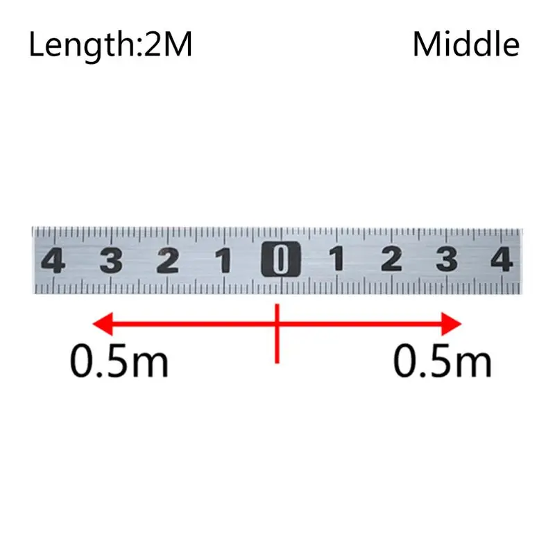 Middle 2M Премиум Новая Рулетка Метрическая 1 м-5 м Торцовочная измерительная лента стальная линейка для Т-образной дорожки фрезерная пила стол Деревообрабатывающие инструменты - Цвет: Middle 2M