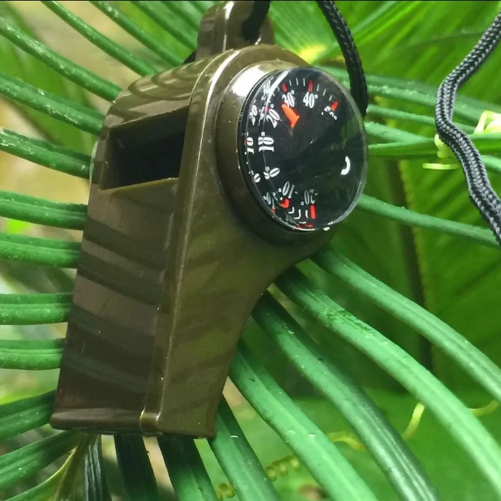 Practical Outdoors Three-in-one Whistle Lifeguard Whistle With Guide And Temperature Emergency Whistle