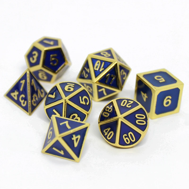 Металлические кости dnd Набор кубиков rpg многогранные Твердые кубики настольные