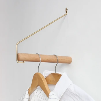 

Nordic Hanging Wall Beech Brass Hanger Towel Rack Literary Bed and Breakfast Hotel Practical Decoration