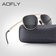 AOFLY, фирменный дизайн, мужские классические солнцезащитные очки пилота, авиационная оправа, поляризационные солнцезащитные очки для мужчин, для вождения, UV400, мужские очки AF8188
