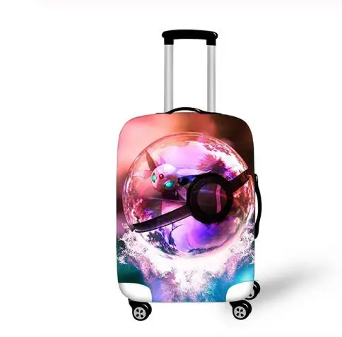 picture color 18-32 дюймов Pokemon Haunter Eevee Эластичный Защитный чехол для багажа, чехол для чемодана, пылезащитный чехол, Мультяшные аксессуары для путешествий - Цвет: picture color