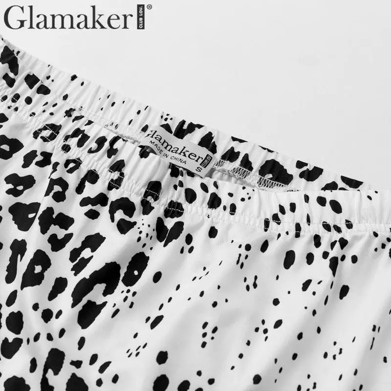 Glamaker/комплект из двух предметов; Бандажное платье с животным принтом; женское облегающее длинное трикотажное платье с разрезом; сезон весна-лето; сексуальное элегантное вечернее платье