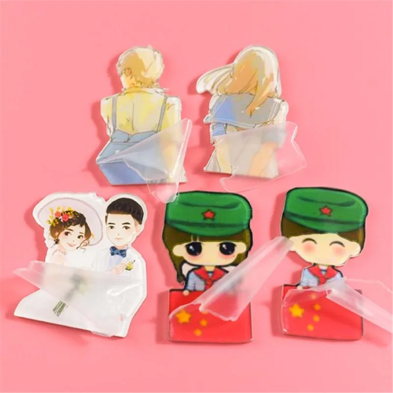 1 шт. мультфильм акриловые милая пара значок Бесплатная доставка иконки на штифт