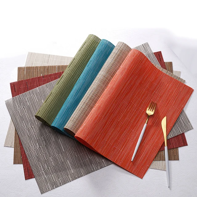 Bamboo Table Mats Placemat Tea Placemats Mat Japanese Slat Tray Runner  Dining Set Place Heat Resistant Kung Washable